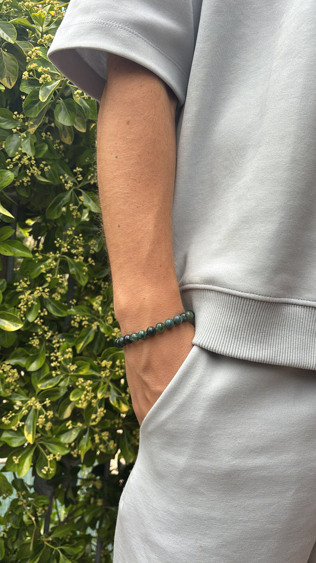 Bracciale di Pietra in Vetro Verde