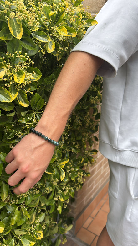 Bracciale di Pietra in Vetro Verde