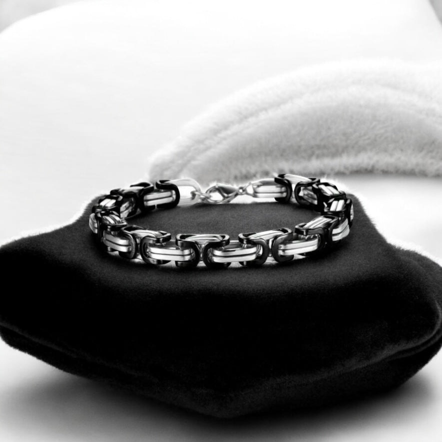 Bracciale Braided Argento & Nero