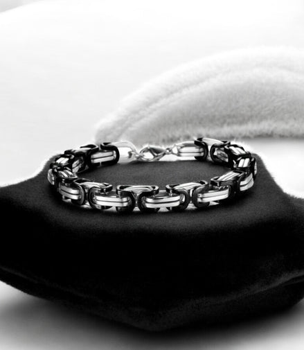 Bracciale Braided Argento & Nero
