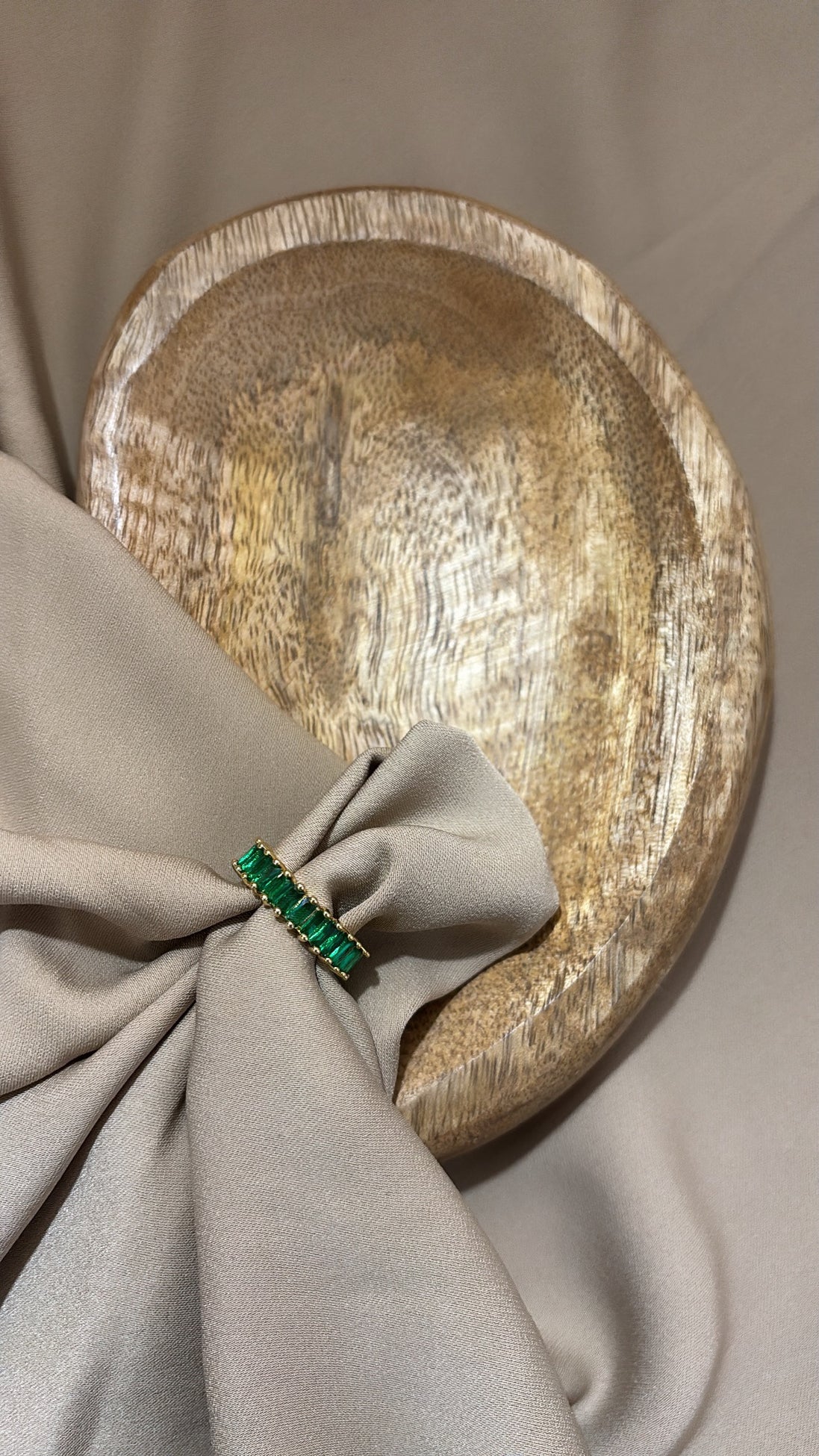 ANELLO SMERALDO GOLD REGOLABILE