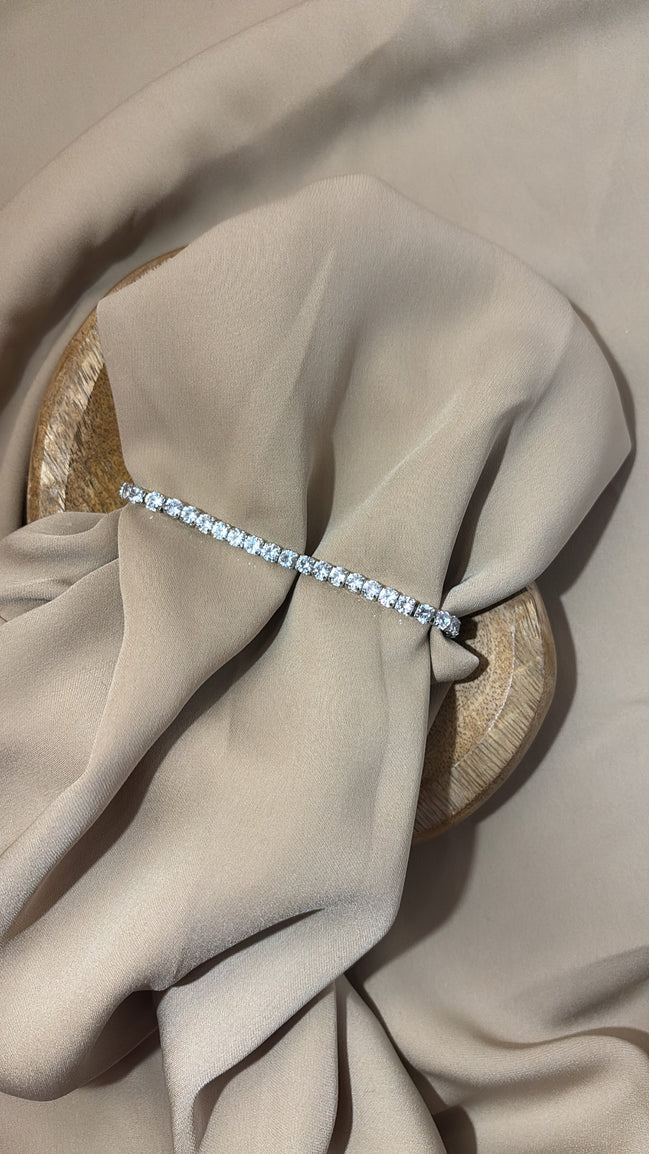 BRACCIALE TENNIS ARGENTO