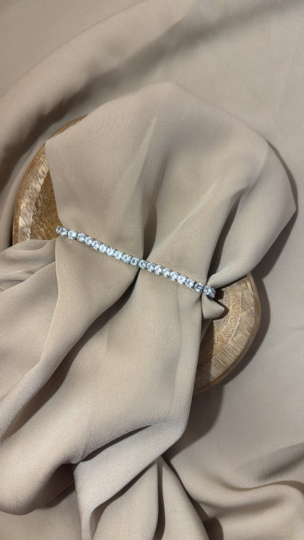 BRACCIALE TENNIS ARGENTO