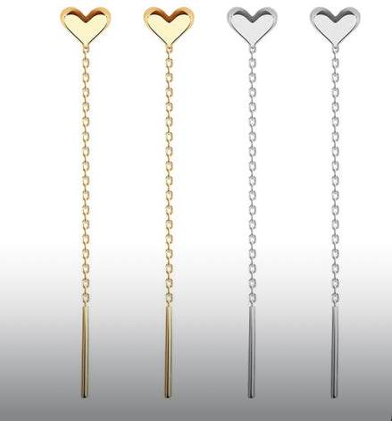 ORECCHINI SALISCENDI CUORICINO