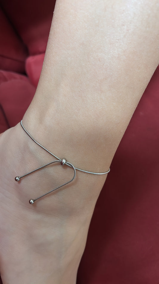 Cavigliera Bow Argento