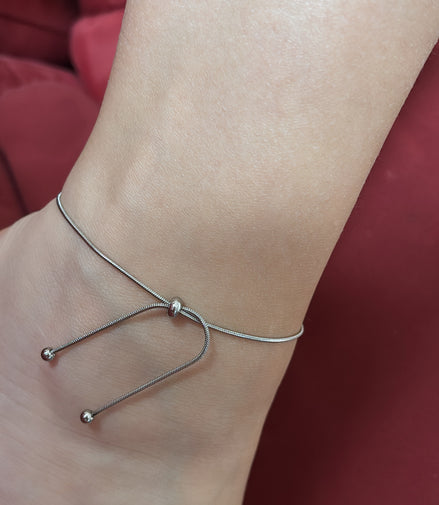 Cavigliera Bow Argento