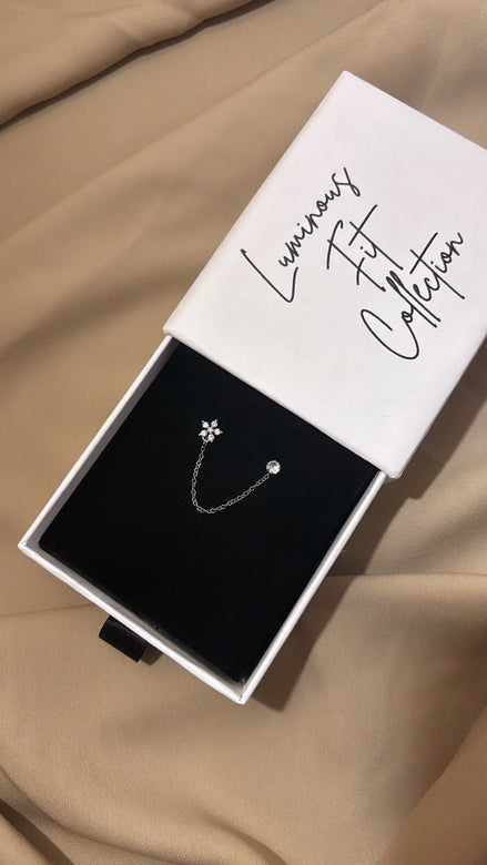 ORECCHINO SINGOLO FIORE SILVER