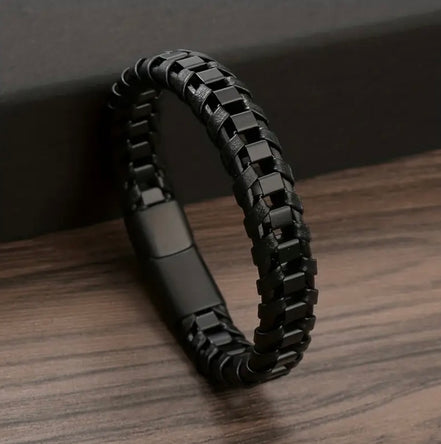 Bracciale Big Chain Argento & Nero
