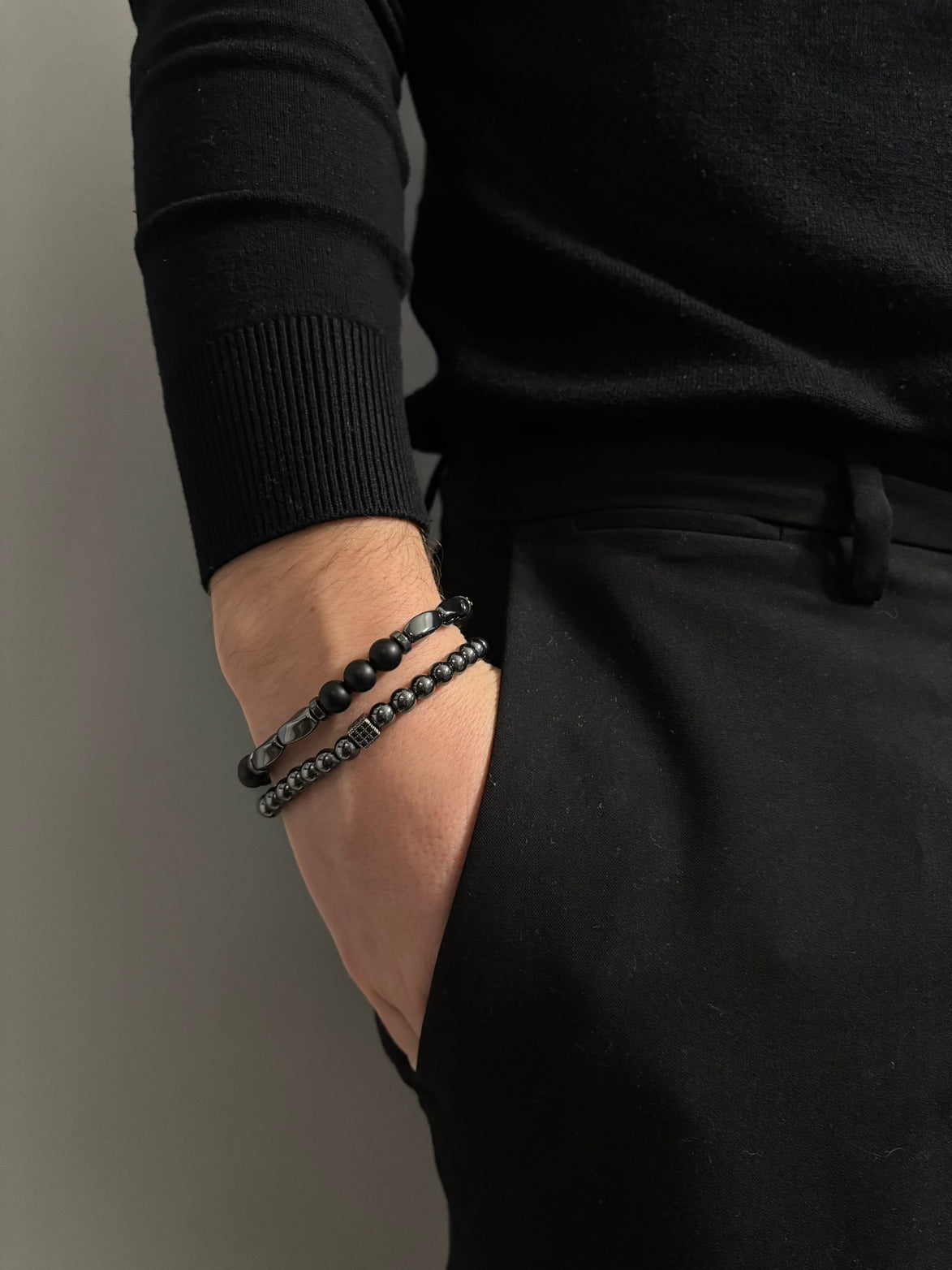 BRACCIALE PLOMO CON PERLINE IN RESINA