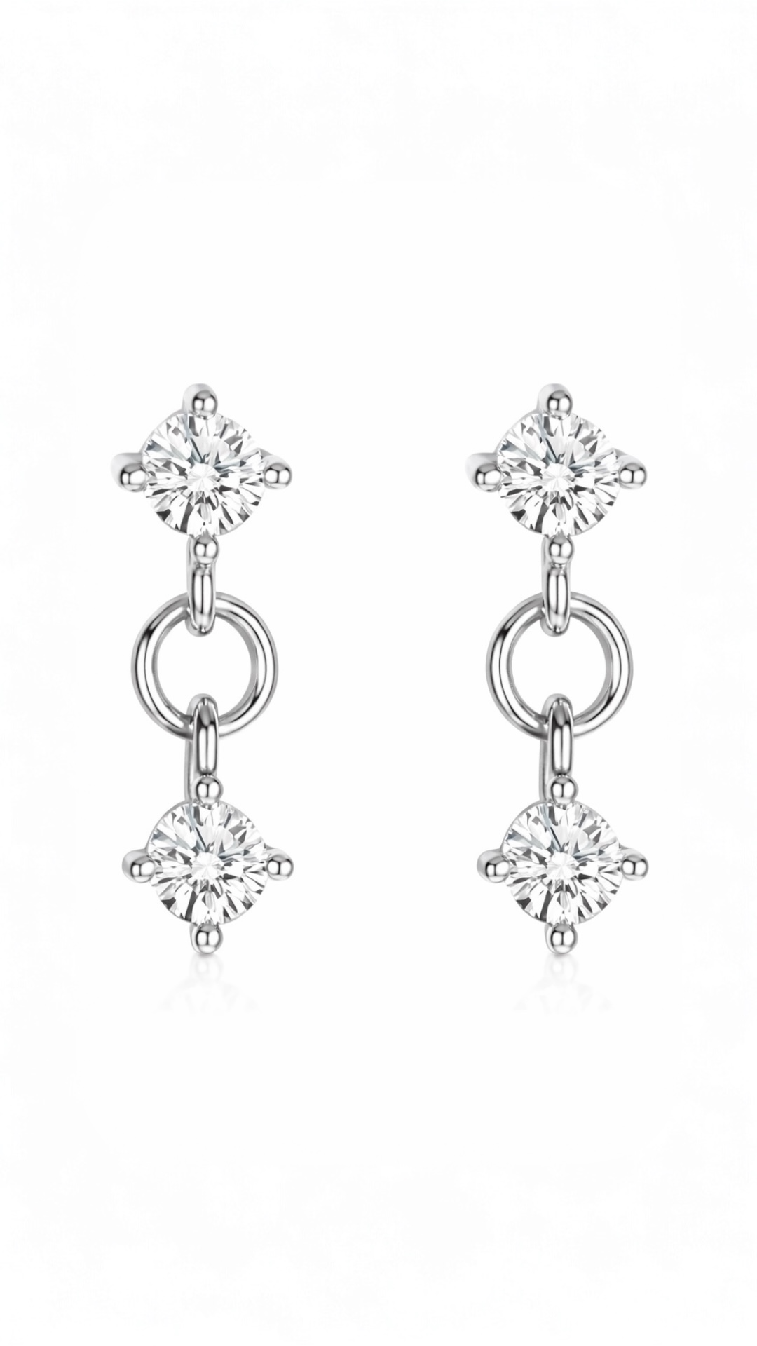 ORECCHINI DOPPIO DIAMANTE