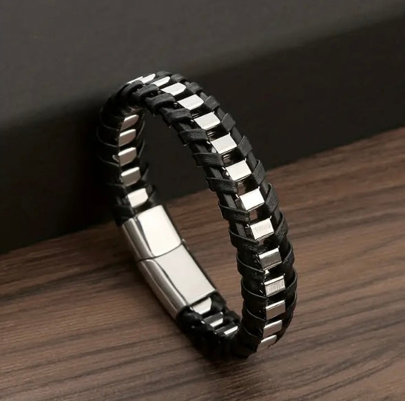 Bracciale Big Chain Argento & Nero