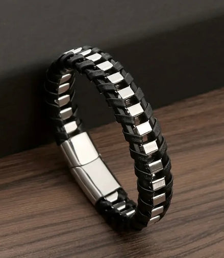 Bracciale Big Chain Argento & Nero