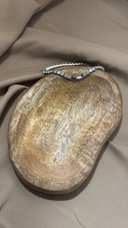 BRACCIALE TENNIS ARGENTO