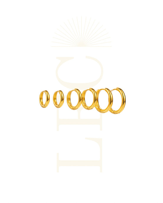 Set Orecchini Cerchietti Basic Oro