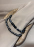 BRACCIALI ELASTICI GRIGI & NERI CON PERLINE IN RESINA
