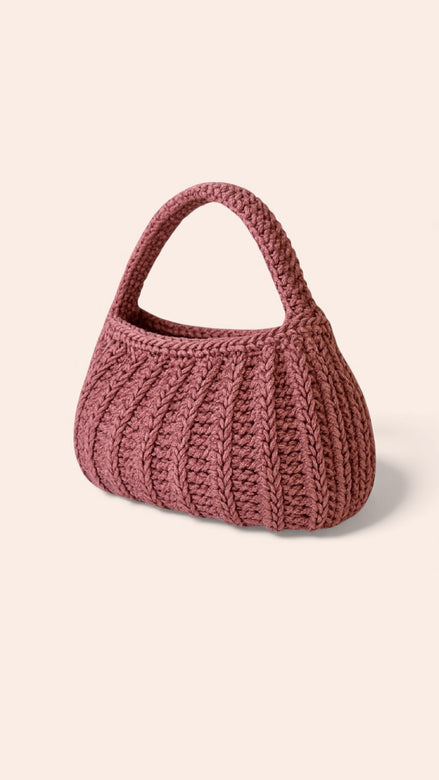 BORSA A SPALLA DUSTY ROSE BROWN