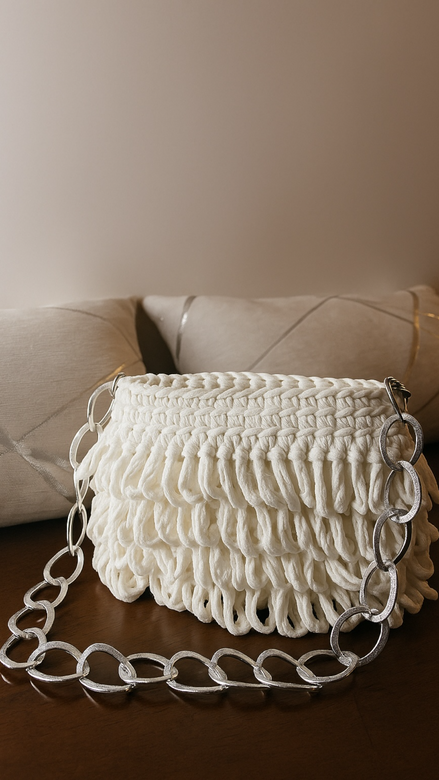 BORSA A SPALLA BIANCA