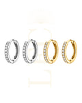 Orecchini Cerchietti Zirconi