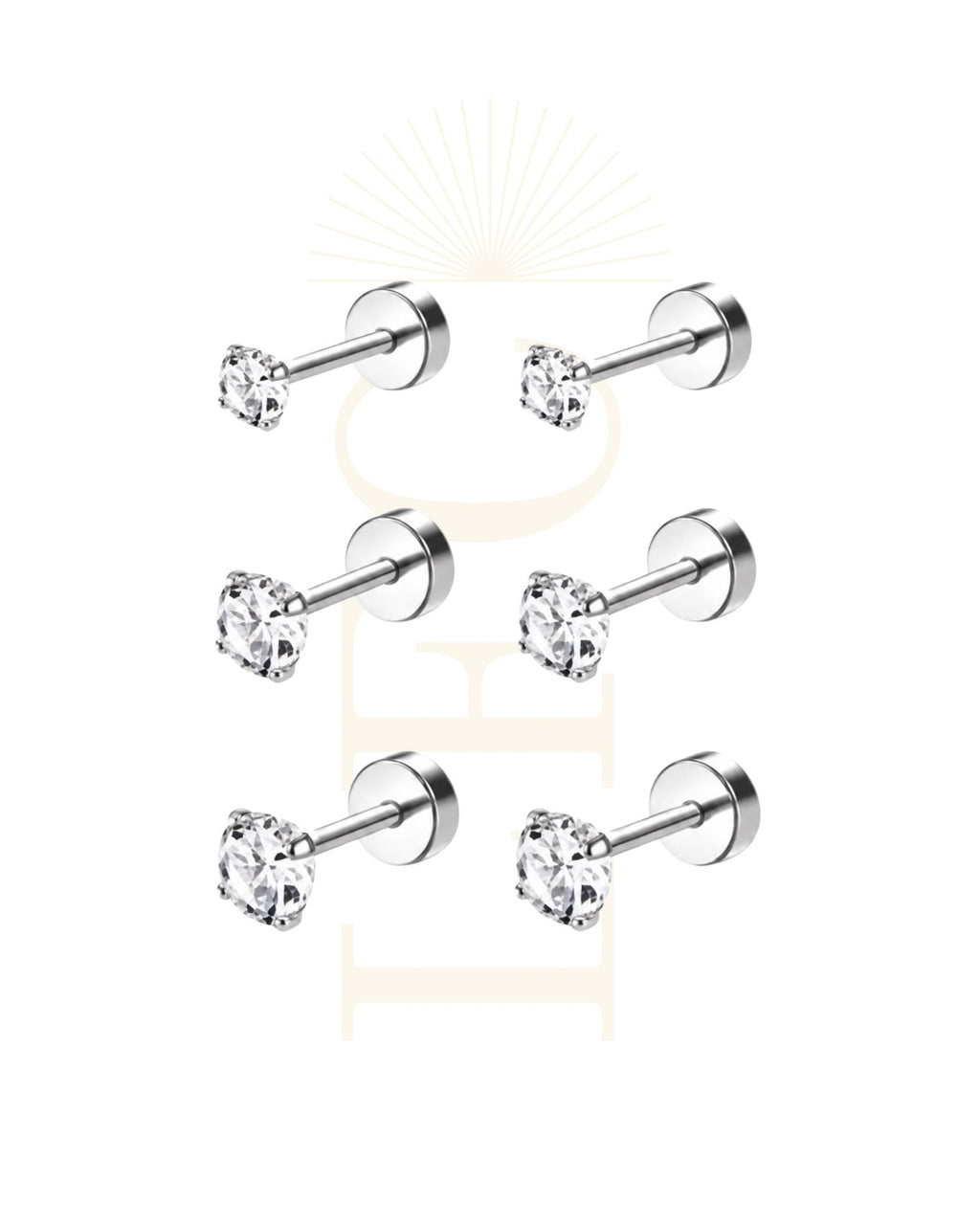 Orecchini punto luce Argento