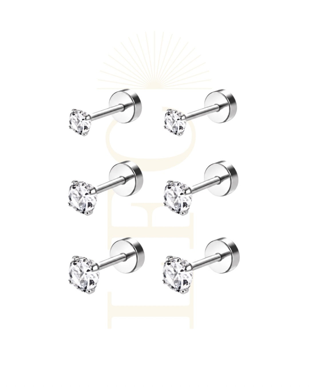 Orecchini punto luce Argento