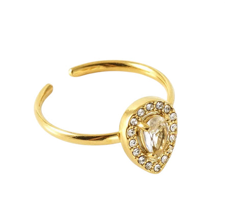 ANELLO SOLITARIO GOCCIA REGOLABILE