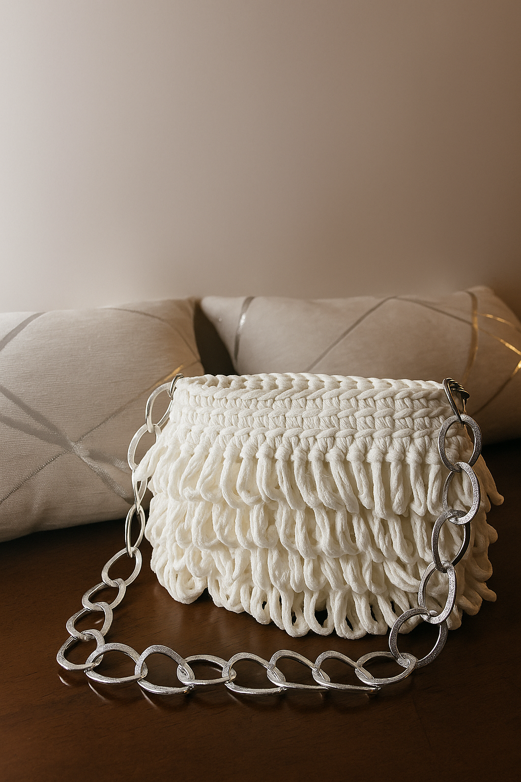 BORSA A SPALLA BIANCA